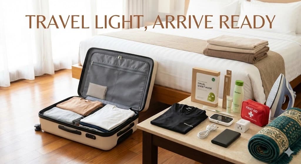 Travel light — villa amenities