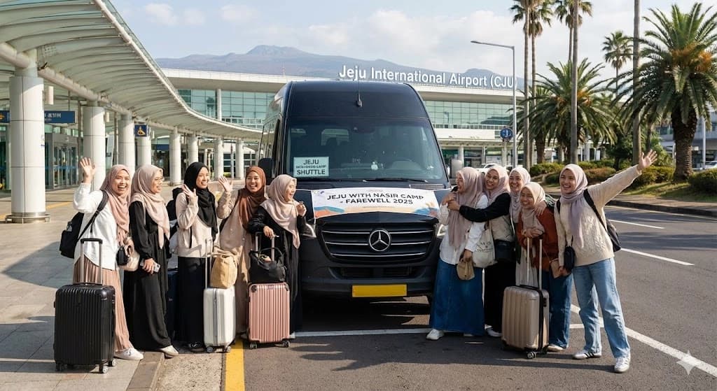 Cohort farewell at Jeju International Airport