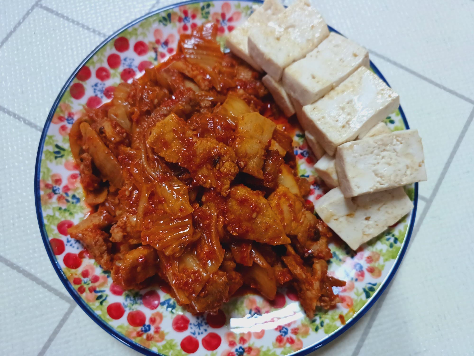 Tofu with Kimchi